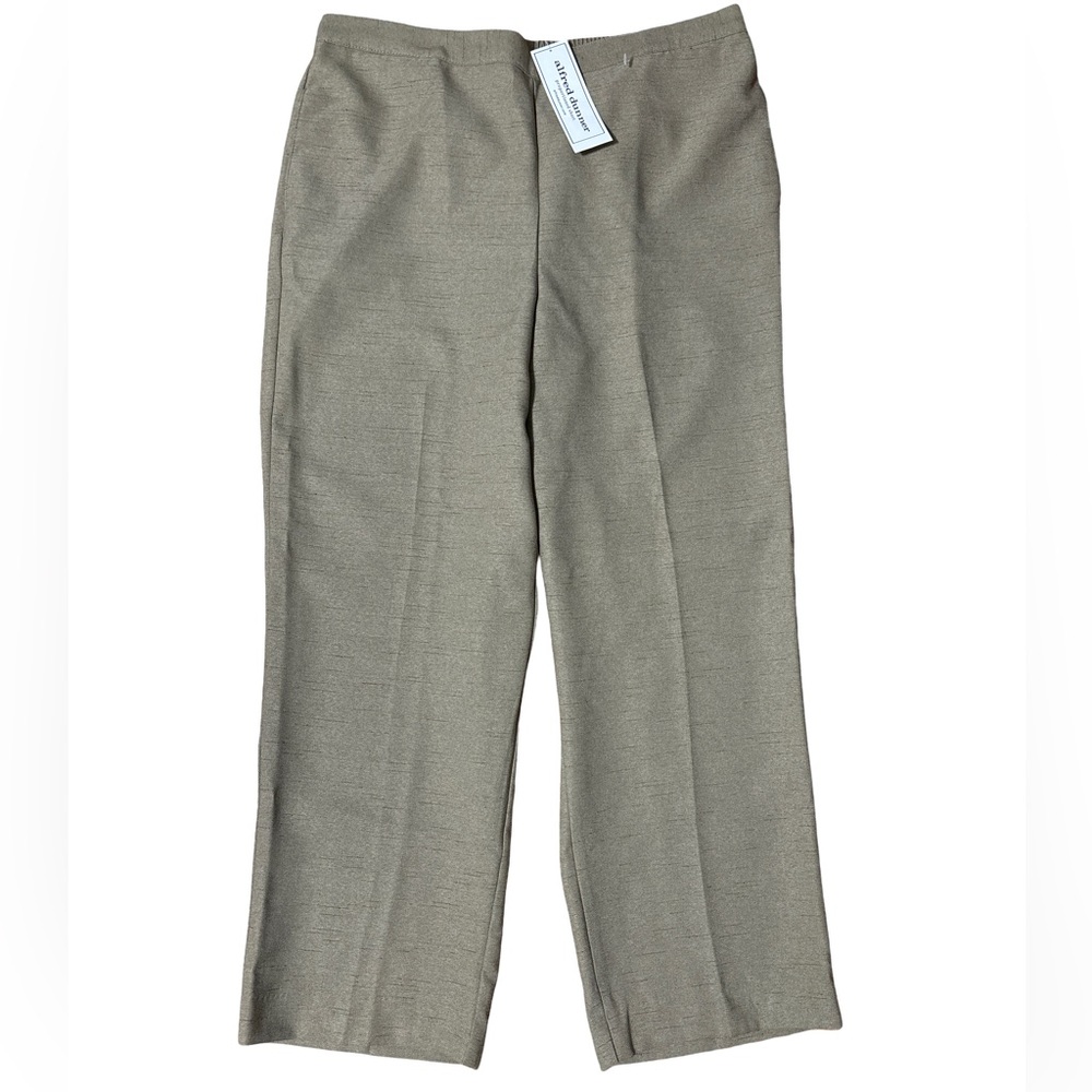 Alfred Dunner Tan Straight Leg Pants Classic Fit